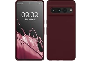 kwmobile Carcasa Compatible con Google Pixel 7 Pro Funda - Case TPU y Silicona antigolpes - Apto Carga inalámbrica - Violeta burdeos