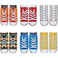 KETKAR 6 Pairs 3D Print Pattern Socks Funny Socks Flip Flops Design Socks Look Like Shoes Fun Gifts