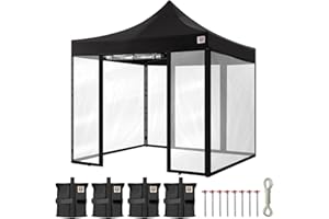 Gorilla Gazebo ® Pop Up 3x3m Heavy Duty Waterproof Commercial Grade Market Stall 4 Clear PVC Side Panels and Wheeled Carrybag (Black)