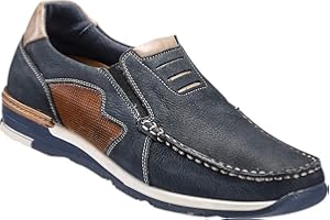 Franco Bettoni Bequem-Mokassins in Mehreren Farben, Herren-Slipper aus Nubuk-Leder, komfortabler Freizeitschuh, atmungsaktiv, erhöhte Laufsohle, Gr. 40-46