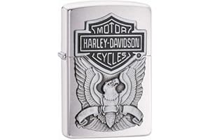 Zippo Feuerzeug 60001207 H-D Eagle Emblem Made in USA Brushed Chrome lighter