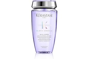 KÉRASTASE Blond Absolu - Bain Lumière - Shampoing Hydratant Illuminateur - Acide Hyaluronique & Edelweiss - Cheveux Blonds Décolorés ou Méchés - 250 ml