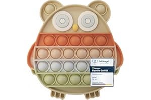 Valino Pop-It Spielzeug Pastellfarben | Wasserfeste Bubble Fidget Toys für Kinder | Sensorik Spielzeug aus hochwertigem Silikon (Eule - BPA Frei)