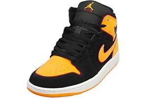 Jordan Nike Men's Lunar MVP Pregame, Black/Vivid Orange, 9.5 UK