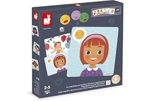 Janod - Juego Magnético de Las Emociones - Juego Educativo para Niños Pequeños - A partir de 2 Años, J08038