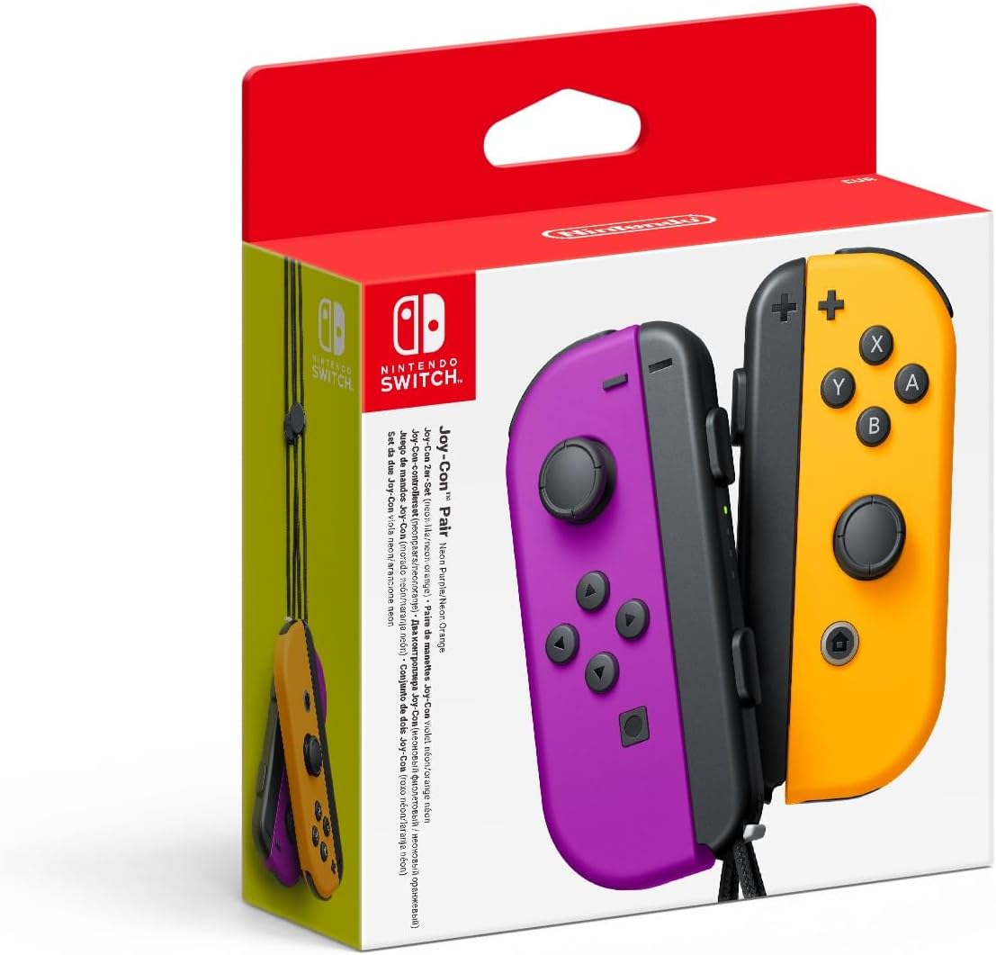 Nintendo Paire de Manettes Joy-Con Gauche Violet Néon/Droite Orange Néon [video game]