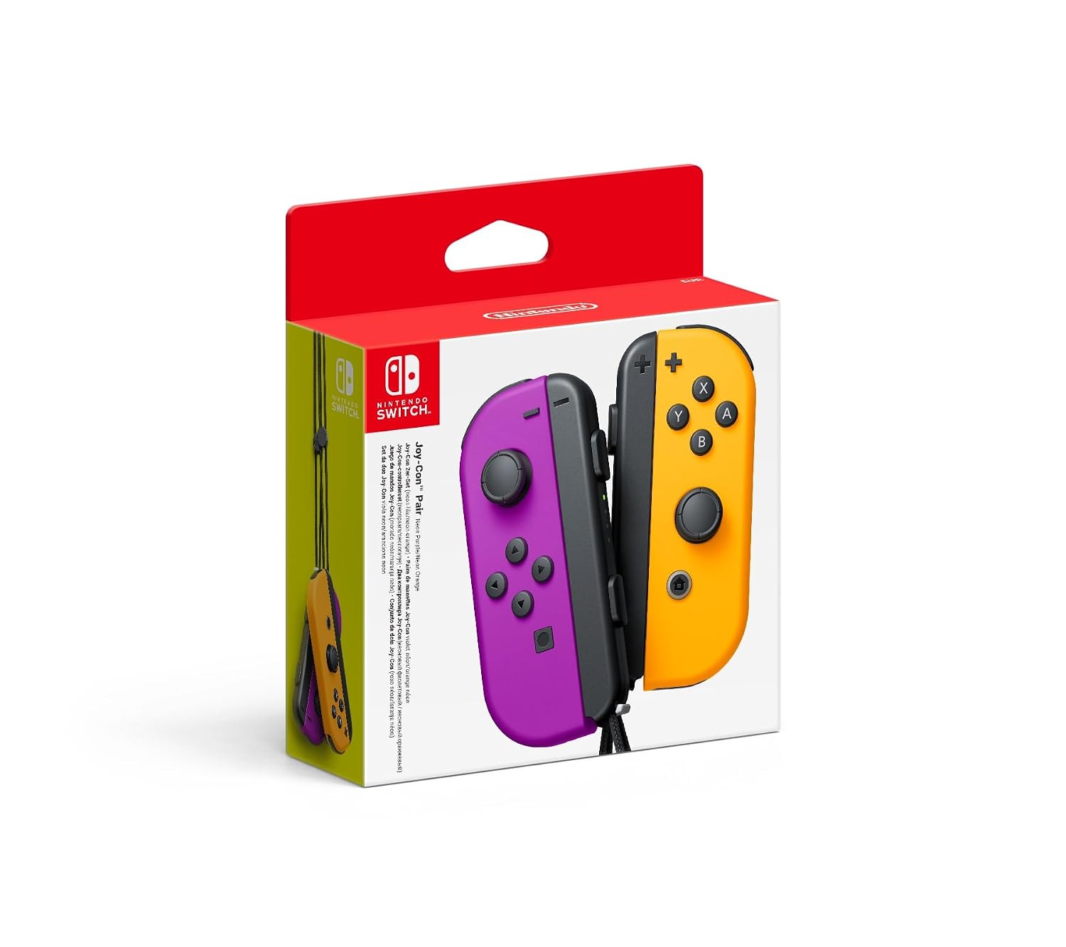 Nintendo Joy-Con Controller, links, neonviolet / rechts, neonoranje