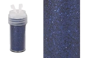 Creativery Polvo de purpurina de 0,26 mm, lata de 2,5 x 5,5 cm con tapa dispersa, polvo de purpurina, manualidades, arte de uñas, selección de colores: azul oscuro, azul marino 370
