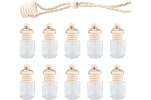 PTJJXA 10 sztuk samochodowych odświeżaczy powietrza, butelki na perfumy, do wielokrotnego napełniania, do samochodu, do domu, biura (D)