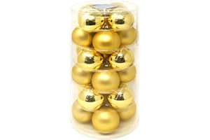 ‎COM-FOUR Com-four® 24 x Christmas balls, Christmas tree balls made of real glass for Christmas, tree decoration for the Christmas tree, diameter 6 cm.