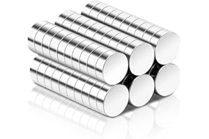 SWIHORAB 60 Pcs Mini Magnets, 3 mm x 1 mm Fridge Magnets Small Strong Magnets Round, Neodymium Magnets for Whiteboards, Tiny Magnets for Crafts, DIY, Picture