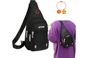 Dyiouxin Mochila Cruzada Hombre, Impermeable, Multiusos, Antirrobo, para Viajar, Correr, Ciclismo