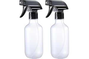 GearTrust Matt Klar 2 Stk Sprühflasche Pflanzen Zerstäuber Sprühflasche Haare Wassersprühflasche 300 ml, Kunststoff Leere Sprühflaschen zum Befüllen mit Verstellbare Sprühkopf für Garten, Haustier