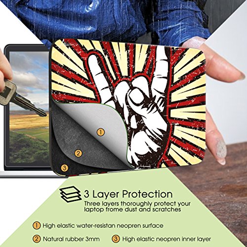 SIDORENKO Tablet PC Tasche f  r 10 - 10 1 Zoll   Universal Tablet Schutzh  lle   H  lle Sleeve Case Etui aus Neopren  Gelb   Rot