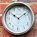 Produktbild Farm & Garden Delightful Rund Garten Oder Innen Wanduhr, 23,5 cm Durchmesser mit Einer rustikalen Metall Surround mit Verde Details und Quarz-Uhrwerk – Wasser und Dampf Proof.