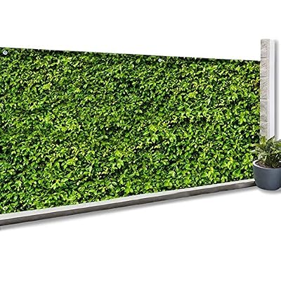 IDMarket - Brise Vue occultant 1,5 x 10m Motif Feuillage 160 GR/M²