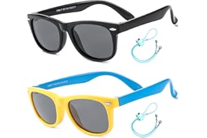 Rocf Rossini Lunettes de Soleil Enfants Flexibles Lunettes soleil Garçons et Filles Polarisées Lunette de Soleil 100% Protection UV âge 2-8 ans
