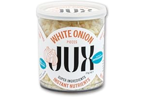 JUX Freeze-Dried White Onion 2-Pack Bundle | 100% Natural & Nutrient-Rich | Rehydrates Instantly for Cooking, Sauces & Garnishing | Long Shelf Life | Equals 280g of White Onion | No Additives, Vegan