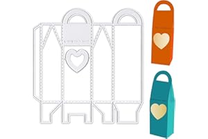 Irikdescia® Geschenkbox-Stanzformen, Scrapbooking-Stanzformen, erstellen Sie 3D-Bastelarbeiten mit hohlen Herz-Süßigkeitenschachtel-Stanzformen, für handgefertigte Geschenktüte