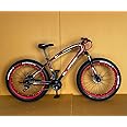 Apparrow Mountain Bike, Fat Tyre, 21-Speed, Disc Brakes, Black and Red
