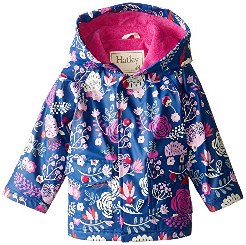 Hatley Baby Girls 0-24m Field Flowers Raincoat, Purple, 9-12 Months (Manufacturer Size:6-12 Months)
