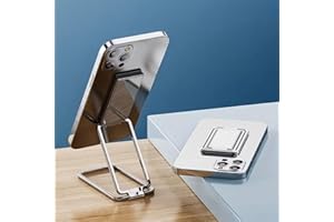 Msagkah Soporte de anillo de metal para teléfono móvil, rotación de 360°, plegable, agarre para teléfono o almohadilla (plata)