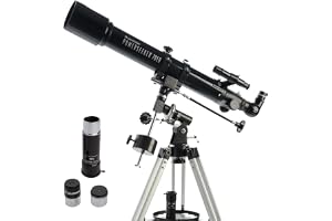 Celestron PowerSeeker 70EQ Telescope (Black) | Lightweight Refractor, Crisp Moon & Planet Views, Grab and Go, Smooth Equatorial Tracking, Easy to Set Up & Use