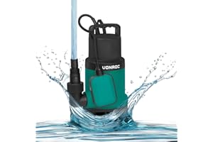 VONROC Pompa sommersa 750W – 14000 l/h per acque sporche e pulite. Con galleggiante