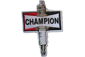 hotrodspirit - Patch avec Une Bougie Champion 10x7.5cm ecusson thermocollant Garage