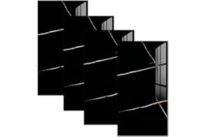 ICYEHAO Lot de 4 Panneaux Muraux Autocollants Aspect Marbre,30 x 60 cm PVC Décoration Murale, épaisseur 2.5mm