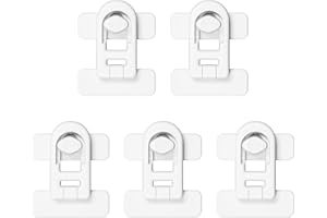 SMLOPLOM Blocca Finestra Bambini, 5 Pezzi Sicurezza Cassetti, Chiusura per Frigorifero Cassetto Mobile Porta, Bianco