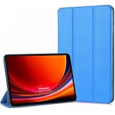 Microsonic Samsung Galaxy Tab S10 FE Plus i&ccedil;in Kılıf Slim Translucent Back Smart Cover Mavi [Galaxy Tab S10 FE Plus X620 ile 