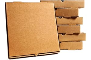 FR Enterprises Pizza Boxes — Lightweight Food Boxes— Plain Pizza Style Postal Boxes with Rear Vent Hole - Easy to Transport (Plain 10 Inch - 10 Pizza Boxes)