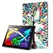 Produktbild tinxi® Kunstleder Tasche für Lenovo TAB 2 A10-70F / Tab 2 A10-70 / Tab2 A10-30 (X30F) / TAB 3 10 Business (TB3-X70F) 10,1 zoll (25.65 cm) Tablet PC (32 GB, Android 4.4) Tasche Folio Tablet cover Flip Case Schutz hülle mit Magnetverschluß Standfunktion Auto Schlaf/Wach Funktion Bunte Bäume