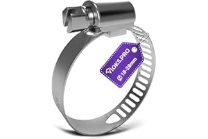 VIOKS.PRO Viоks.pro - Fascetta stringitubo in acciaio cromato, diametro 18-28 mm, morsetto per tubo dell'acqua, tubo di scarico, fissaggio per lavastoviglie e lavatrice