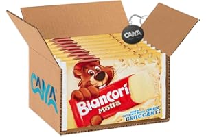 8X Motta Biancori Snack di Cioccolato Bianco con Riso Croccante Biancorì 110g [CAIYA® BOX da 8 Confezioni]