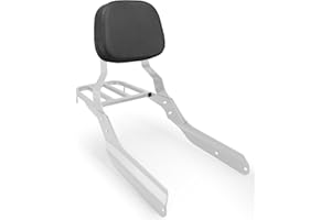 Harvards Chrome Sissybar Backrest with Luggage Rack Fits for Honda VTX 1300 1800 N/R/S Models 2002-2008