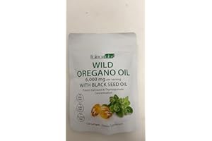 TAMIODFO Wild Oregano Oil with Black Seed Oil Softgels, 120 Count 2 in 1 Formulated with Wild Oregano Oil 6000mg & Black Seed Oil 200mg,Plant Based, Non-GMO & Immune Support-2PCS