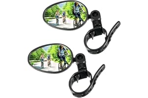 Tumnea Bicycle Rearview Mirror - 360° Rotating, Adjustable Handlebar Mount for MTB, Racing Bike - 2 Pieces