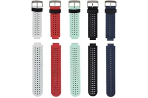 Fit-power Bracelet de rechange en silicone souple pour montre connectée Garmin Forerunner 235 / 235 Lite / 220 / 230 / 620 / 630 / 735