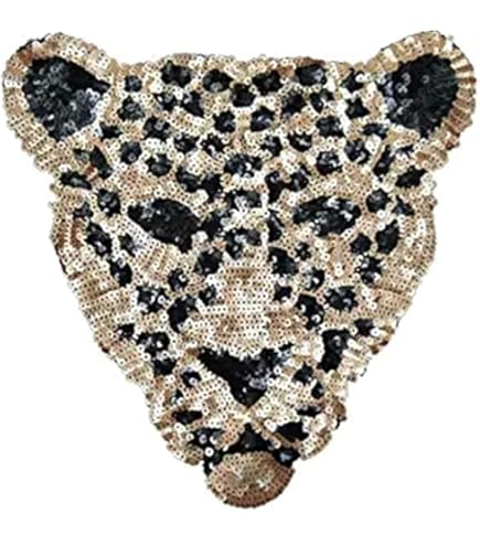 Toppa Leopardata Con Paillettes Ricamate - Applicazione Per Giacca O Jeans (1 Pezzo) - Foto 6
