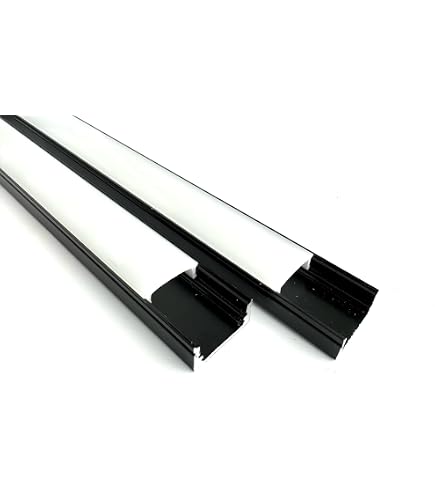 Aftertech Aluminiumprofil Für LED-Streifen – 2m, 17x8 Mm, Mit Opaker Abdeckung