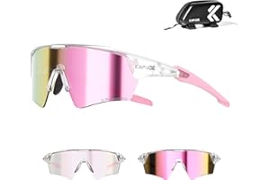 KAPVOE Fahrradbrille Selbsttönend für Herren Damen Photochrome Sport Sonnenbrille Klar Rennrad Brille TR90 Rahmen Schnelle Brille Radfahren MTB Radbrille mit UV400 Schutz Sportbrille für Laufen K198
