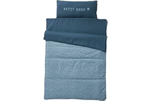 VERTBAUDET Minidodo Essentiels Kinderschlafsack, blau, bedruckt