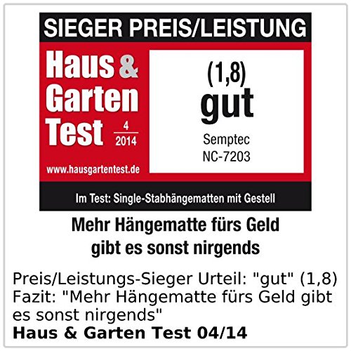 Semptec Urban Survival Technology Hängematte mit Metallgestell für Balkon und Terrasse - 3