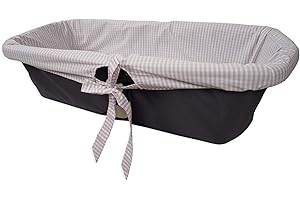 Babyline Summer Rosa – Copripasseggino, 90 x 40 cm, a quadretti rosa, grigio
