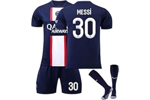 Hereneer Maglie da Calcio per Uomo, 22-23 Páris Numero 7, 10, 30, Maglie di Calcio in Jersey, T-Shirt da Calcio e Pantaloncini Sportiva da Uomo per Adulti e Bambini