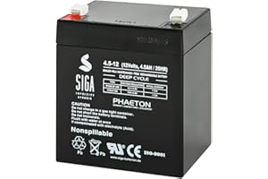 SIGA IMPULSIVE DYNAMIK SIGA 12V 4,5Ah Akku AGM Gel Batterie Elektro Scooter USV Notstrom APC12 Volt Blei-Akku