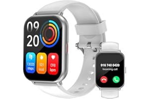RUIMEN Orologio Smartwatch Uomo Donna Risposta Chiamate Orologio Fitness Contapassi da Polso Activity Tracker Smart Watch Waterproof Frequenza Cardiaca SpO2 Sveglia Notifiche Whatsapp Grigio