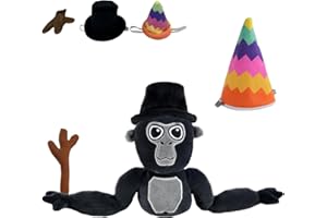 Tiuainta Gorilla Tag Plush Cute Gorilla Tags Doll Stuffed Animal Toy Soft Gorilla Plushies Doll Collectible Gorilla Plush Toy Stuffed Plush Throw Pillow Doll for Kids